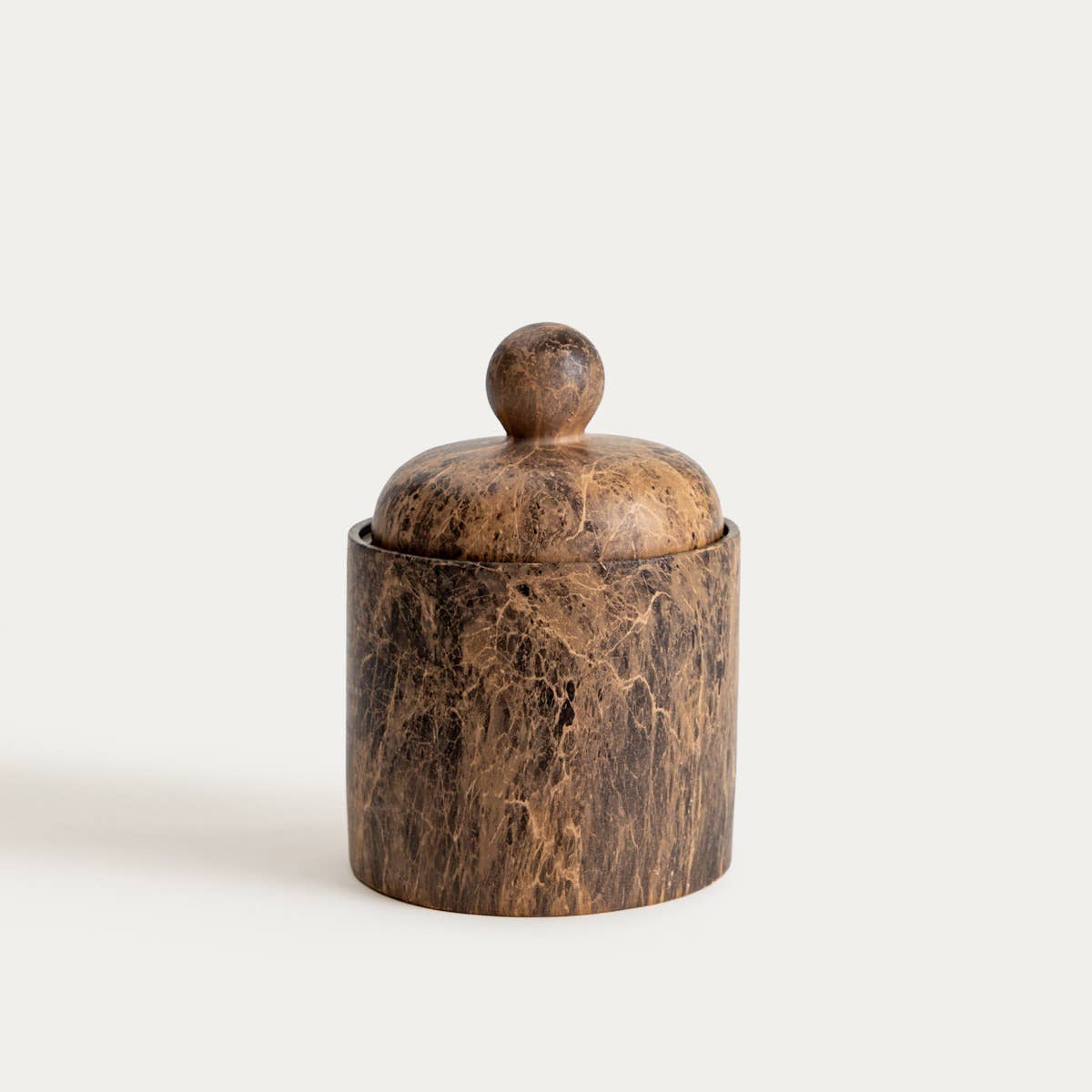 Conteneur | LYSEON | marron, rond | 11,5 x 11,5 x 16 cm