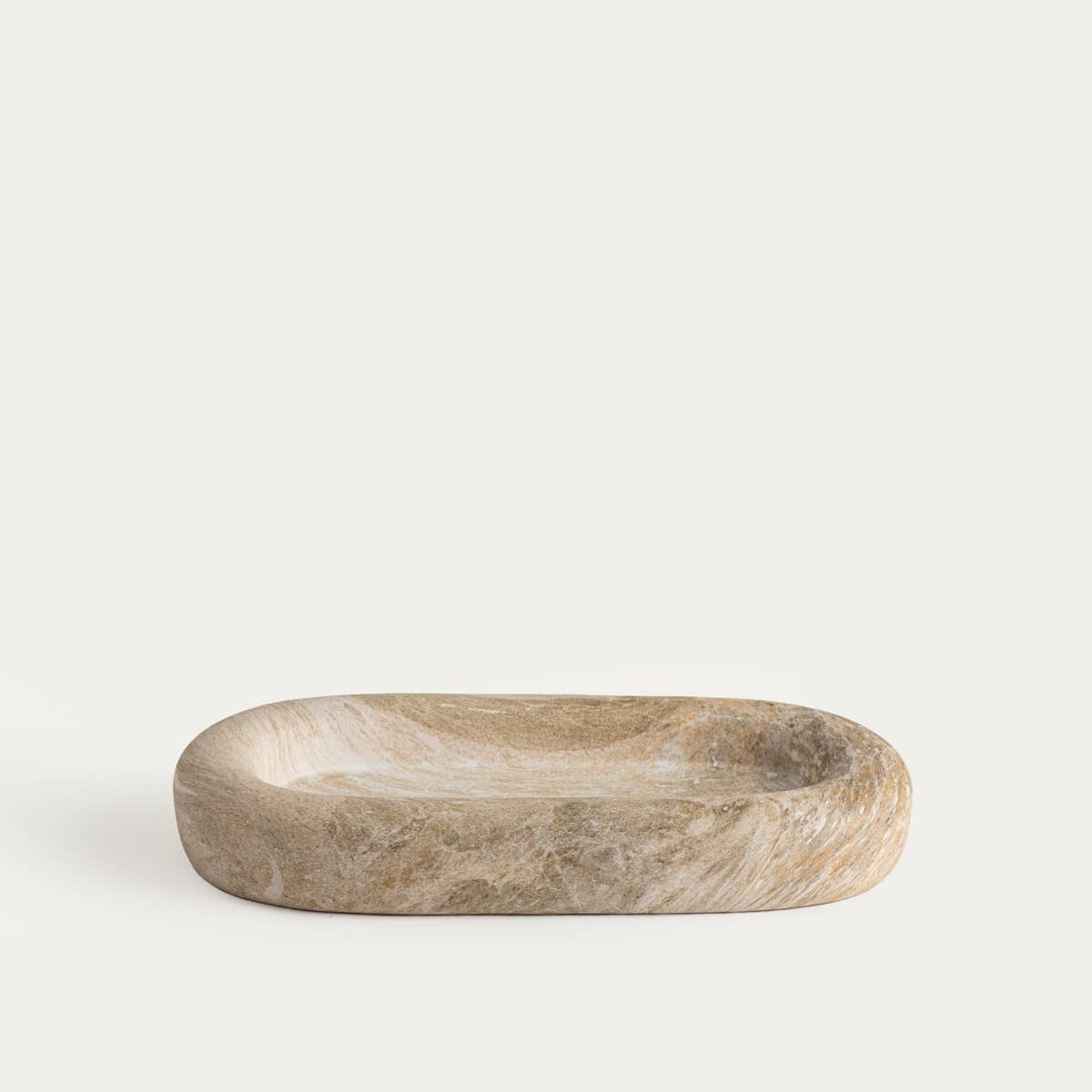 Plateau décoratif | LOOM | ovale au motif marbré