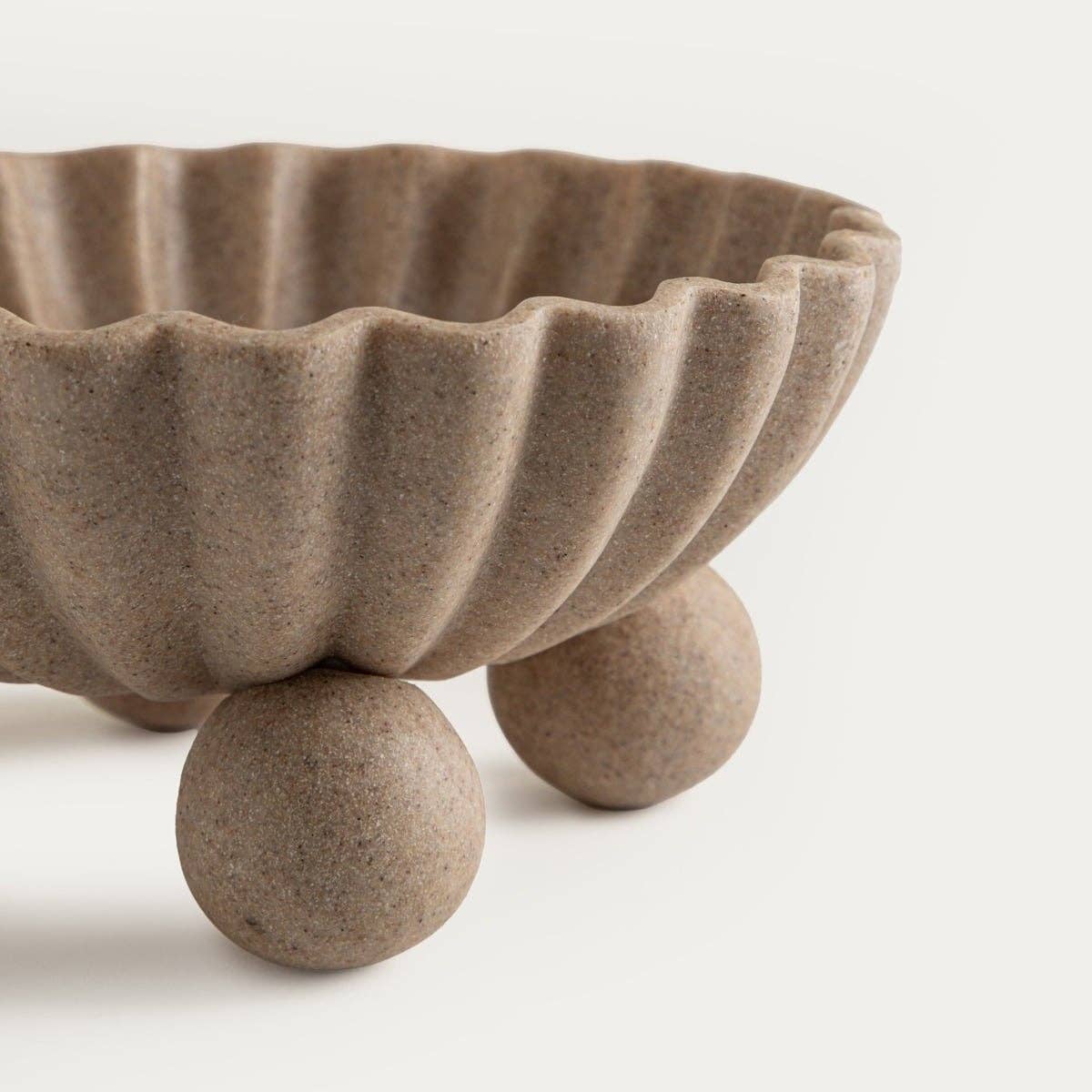 Plateau décoratif | AUREA | à pieds ronds | 20,6 x 19 x 3,5 cm