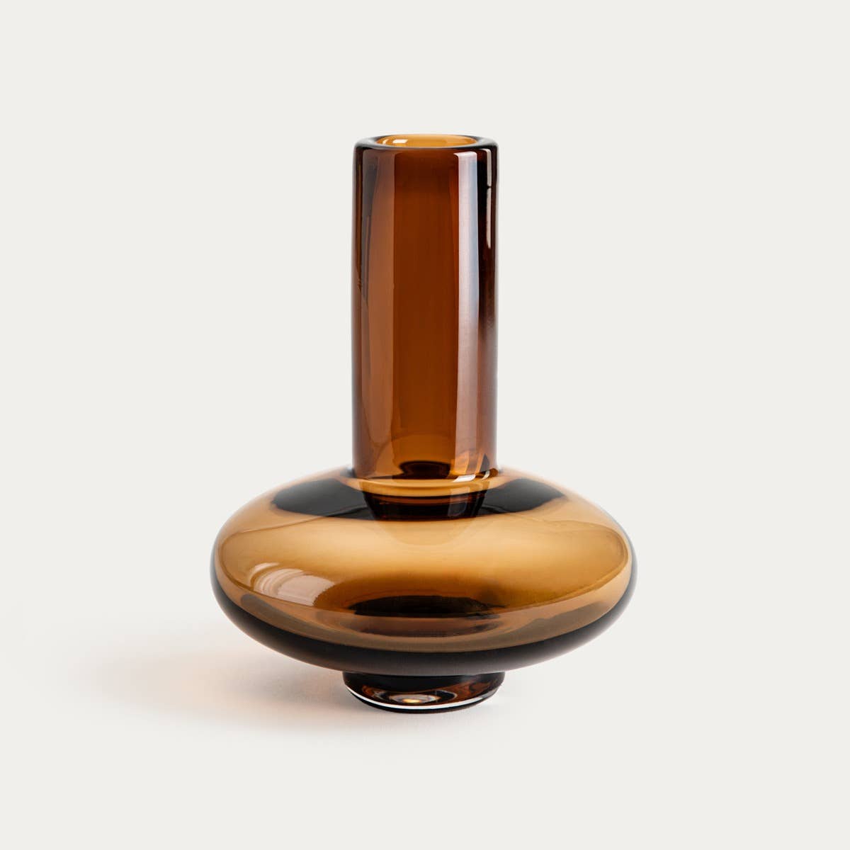 Vase | MONERA | verre ambré | 13,5 x 18 cm