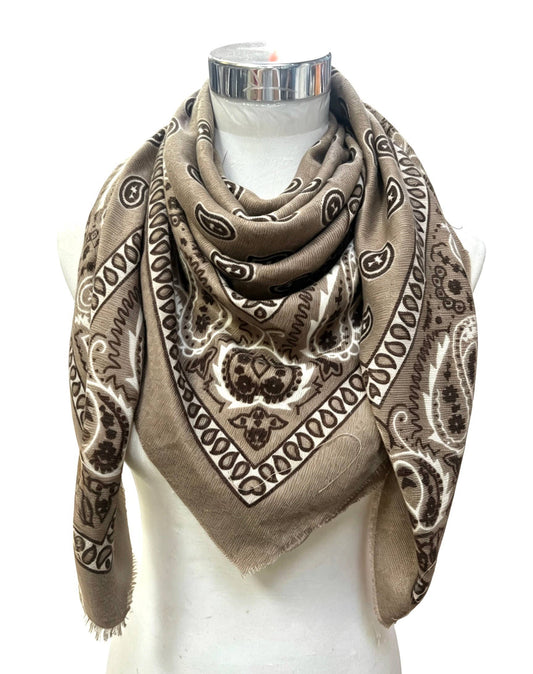 Grand Carre Laine Taupe