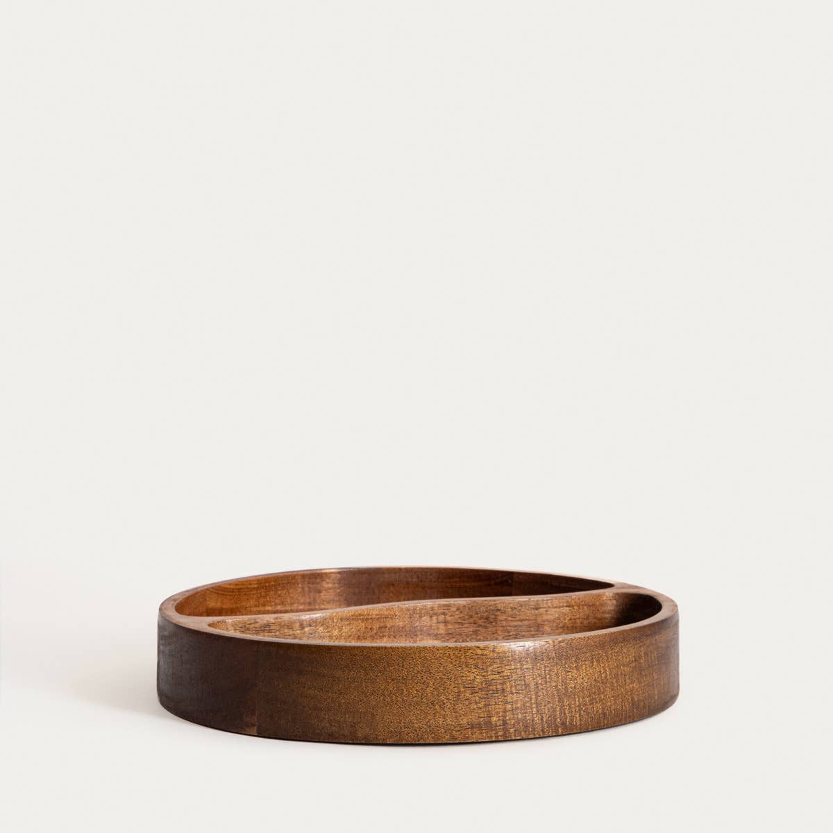 MOOKA | plateau en bois d'acacia à deux compartiments | 26 cm