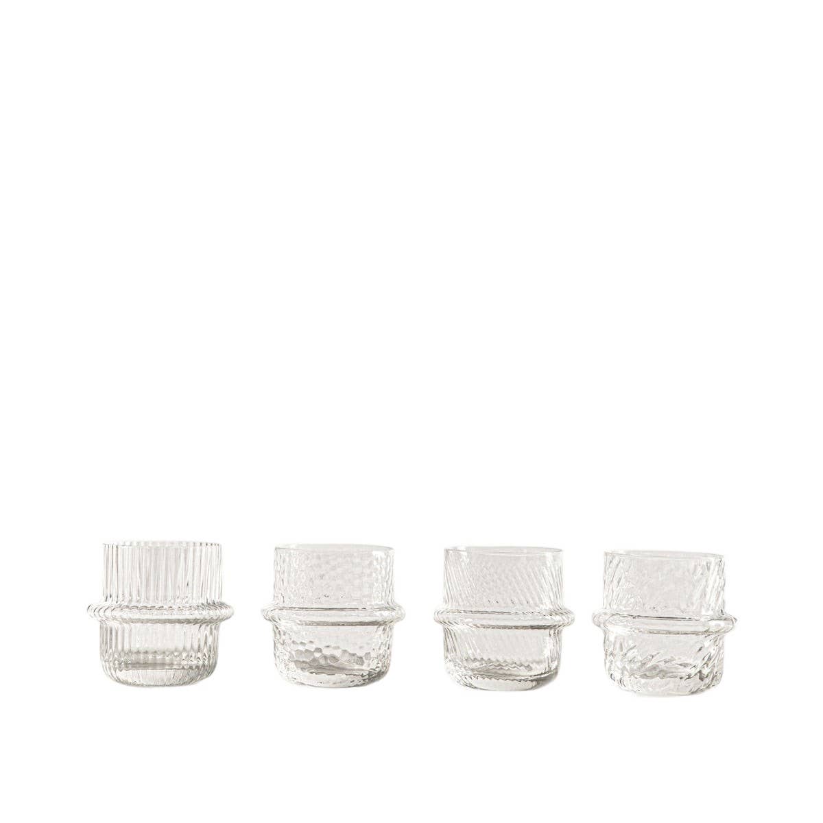 Ensemble de verres | NORAN | à motif, lot de 4 pièces | 0,21 l