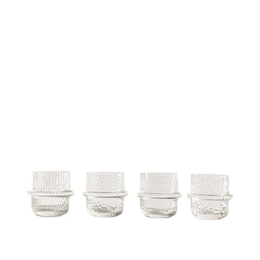 Ensemble de verres | NORAN | à motif, lot de 4 pièces | 0,21 l