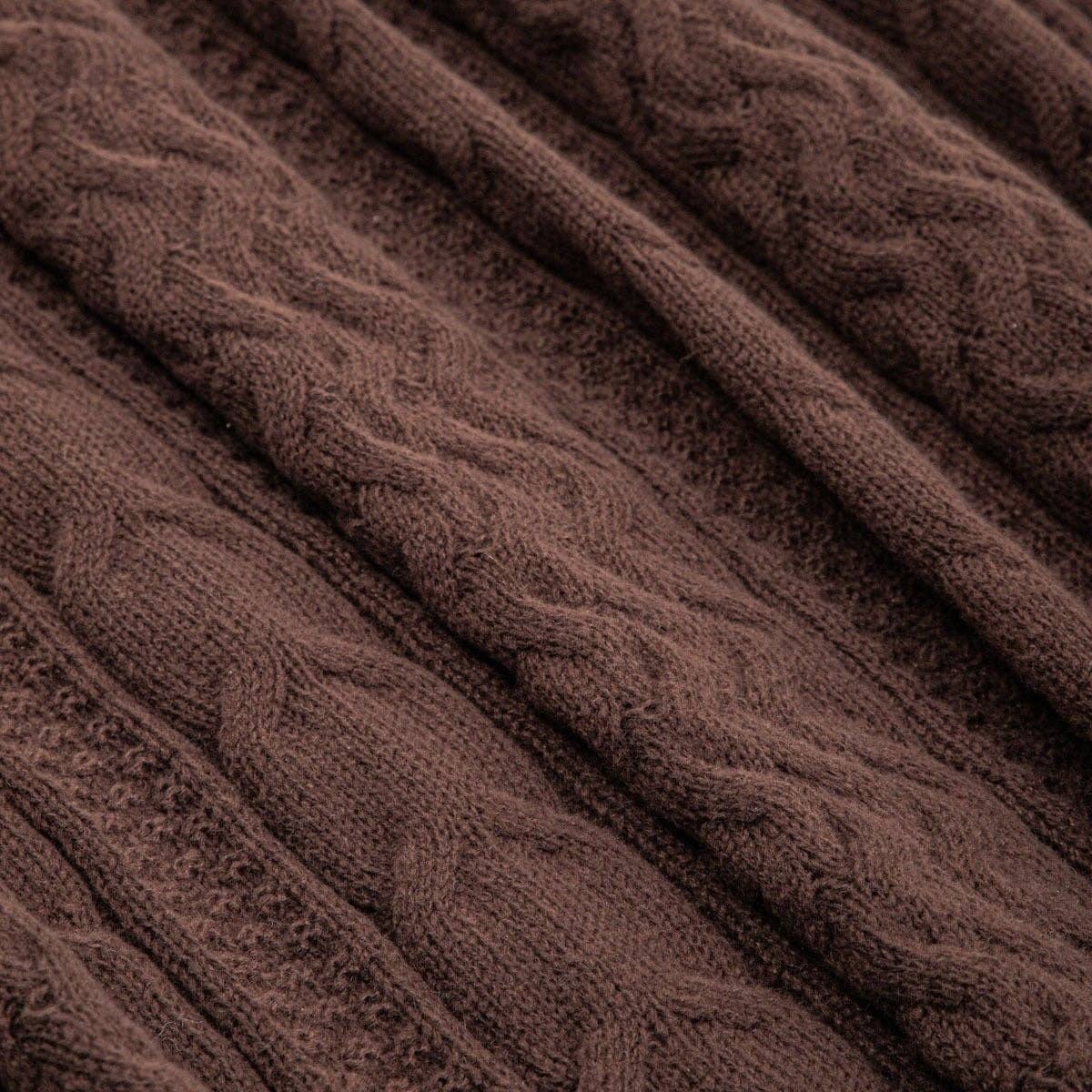 Couverture | FLAVE | style pull de couleur chocolat