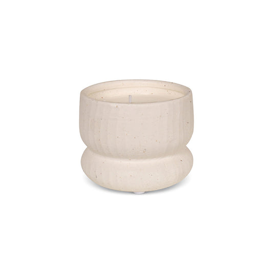 Bougie blanc texturé