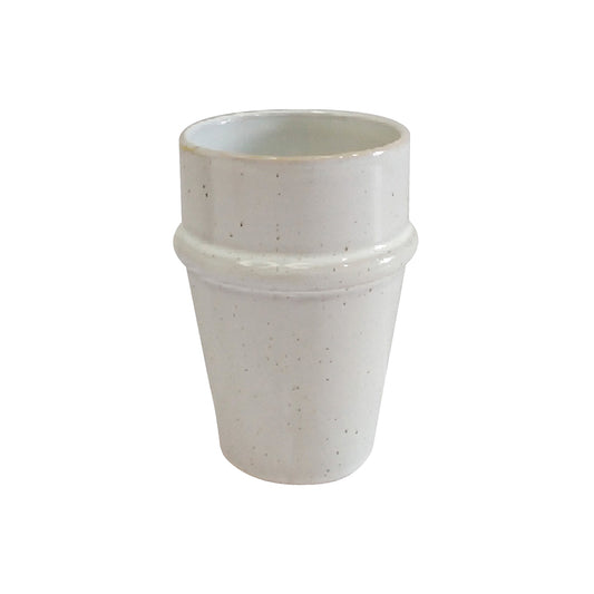 Gobelet Wabi pm full blanc moucheté