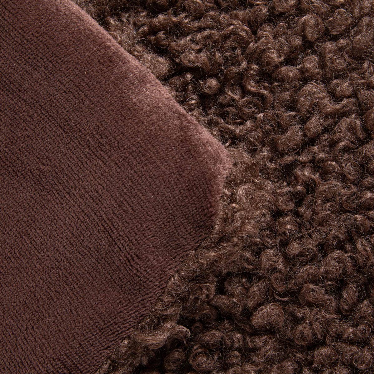 Couverture | SOLANO | bouclé brun à texture en boucles
