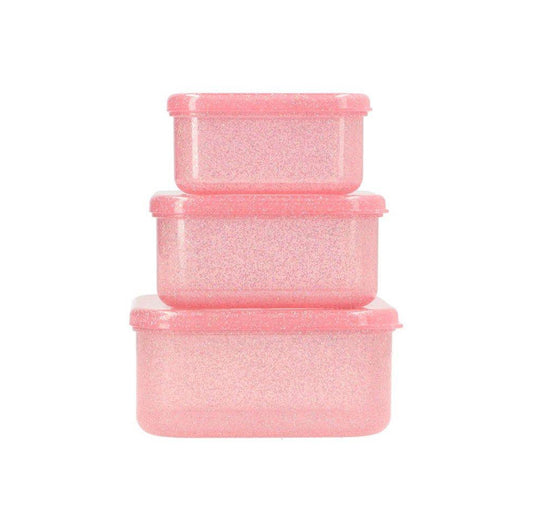 GLITTER LUNCH BOX 3PCS