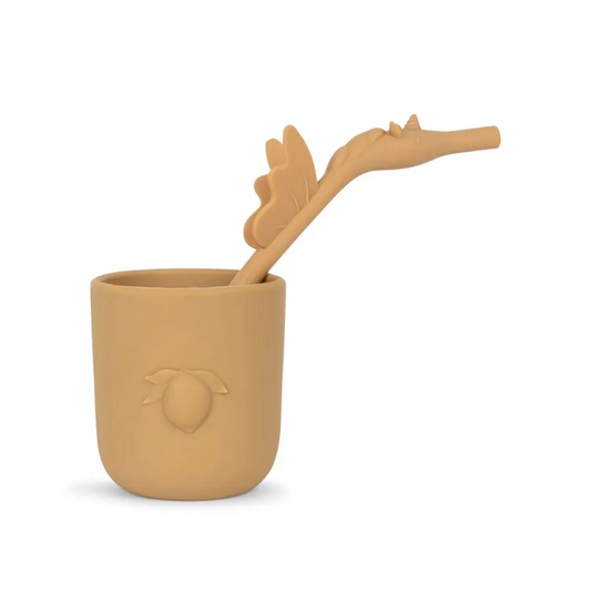 ENSEMBLE GOBELET ET PAILLE ALMOND