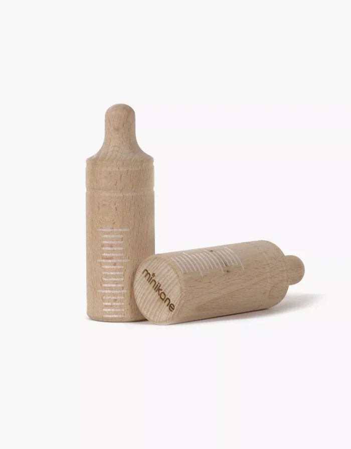 Accessoire poupée - Biberon 10 cm - Bois